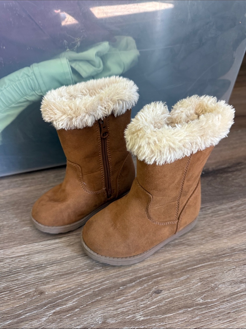 Cat & Jack Kids Faux-Fur Lined Brown Winter Boots